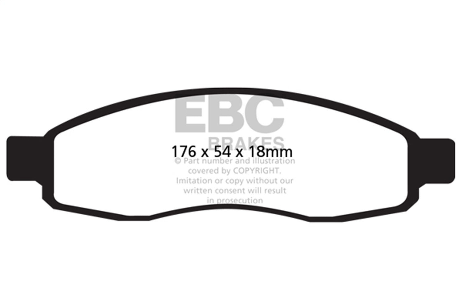 EBC Brakes DP71698 7000 Series Greenstuff Low Dust Truck/SUV Brake Pads EBC Brakes DP71698