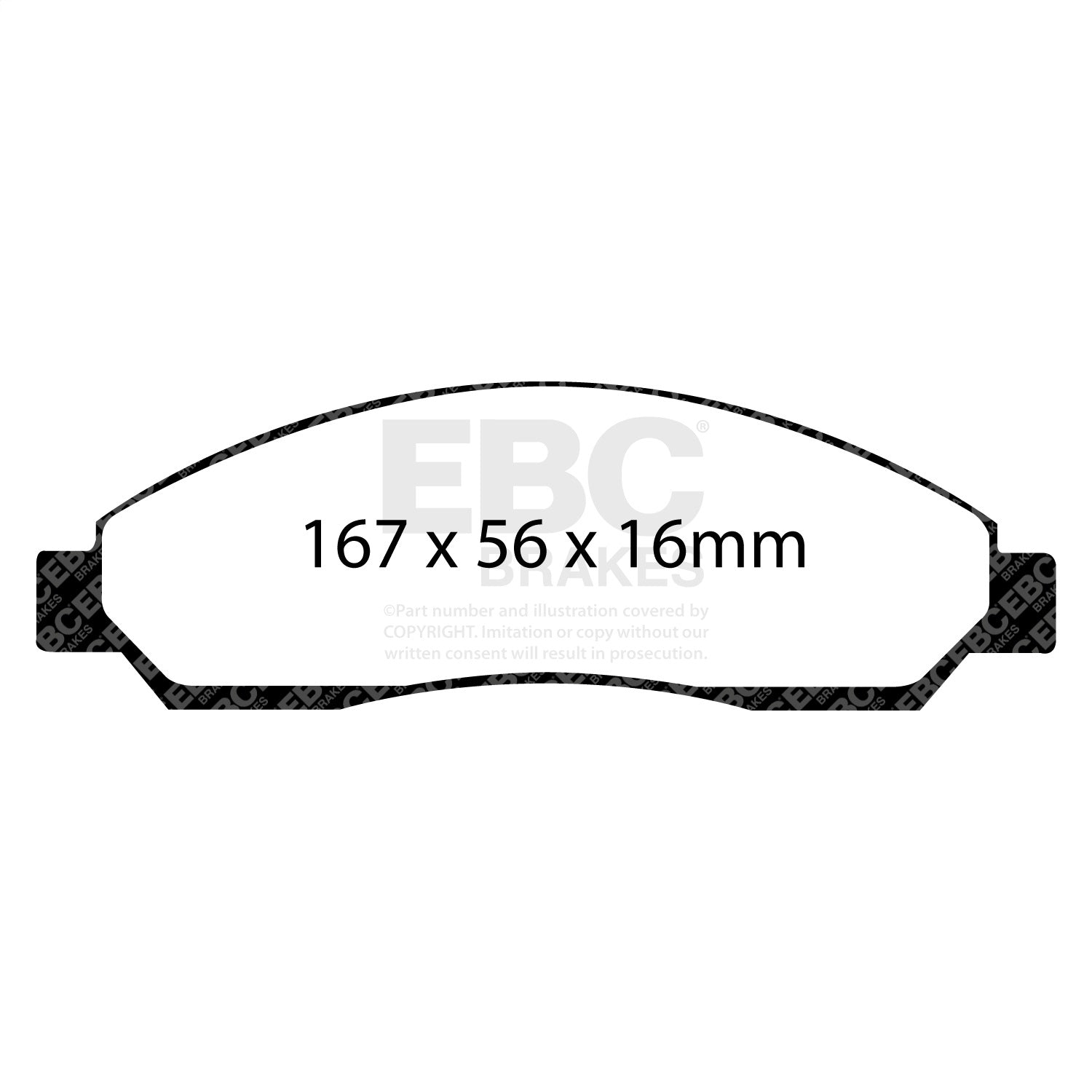 EBC Brakes DP61705 6000 Series Greenstuff Truck/SUV Brakes Disc Pads EBC Brakes DP61705
