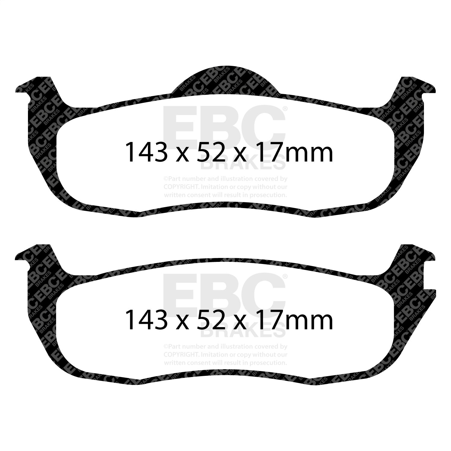 EBC Brakes DP61707 6000 Series Greenstuff Truck/SUV Brakes Disc Pads EBC Brakes DP61707