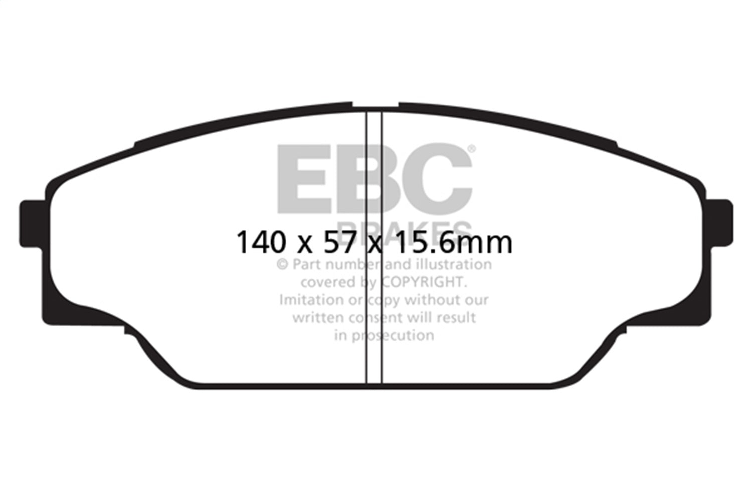 EBC Brakes DP61713 6000 Series Greenstuff Truck/SUV Brakes Disc Pads EBC Brakes DP61713