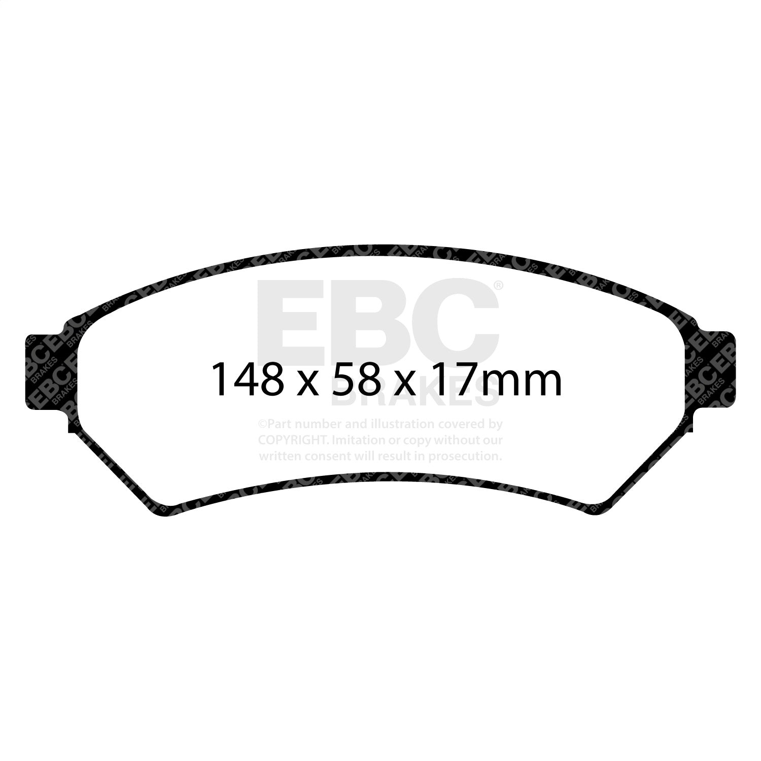 EBC Brakes DP61727 6000 Series Greenstuff Truck/SUV Brakes Disc Pads EBC Brakes DP61727