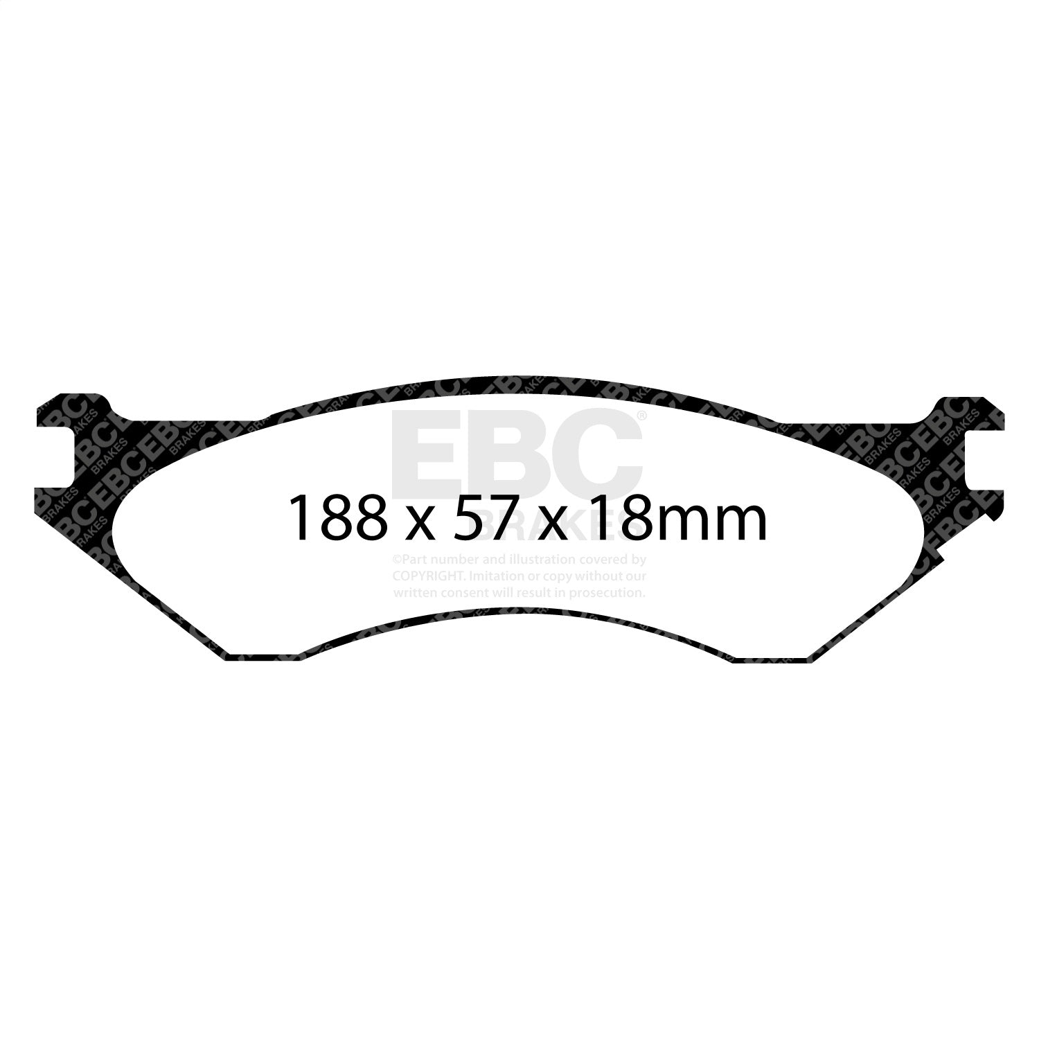 EBC Brakes DP61729 6000 Series Greenstuff Truck/SUV Brakes Disc Pads EBC Brakes DP61729