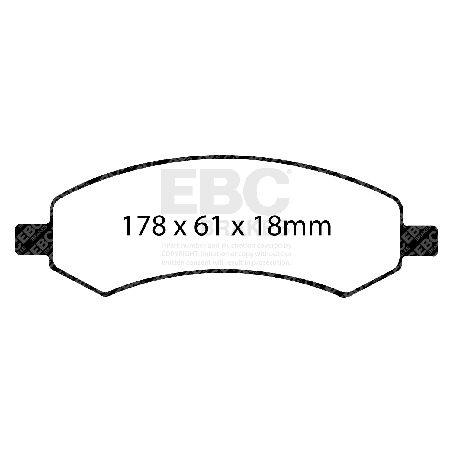 EBC Brakes DP61738 6000 Series Greenstuff Truck/SUV Brakes Disc Pads EBC Brakes DP61738