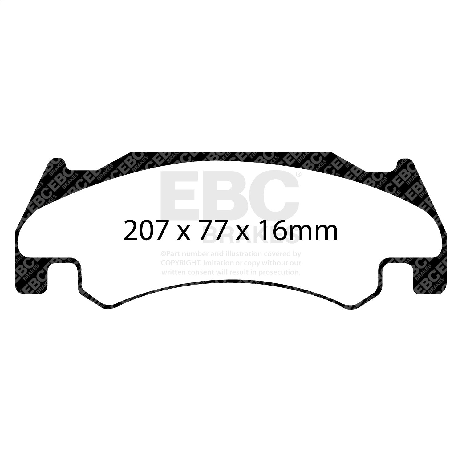 EBC Brakes DP61739 6000 Series Greenstuff Truck/SUV Brakes Disc Pads EBC Brakes DP61739
