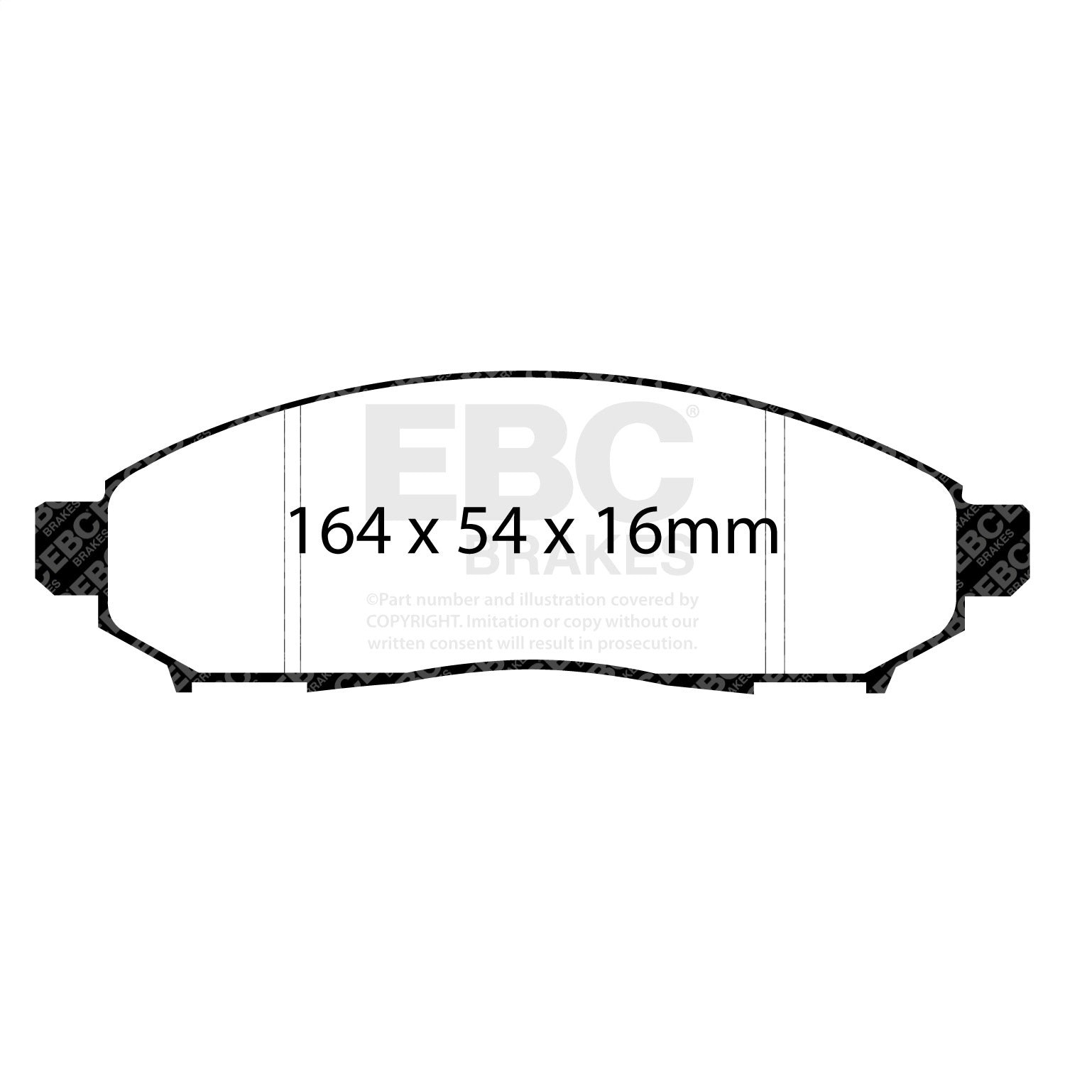 EBC Brakes DP61747 6000 Series Greenstuff Truck/SUV Brakes Disc Pads EBC Brakes DP61747