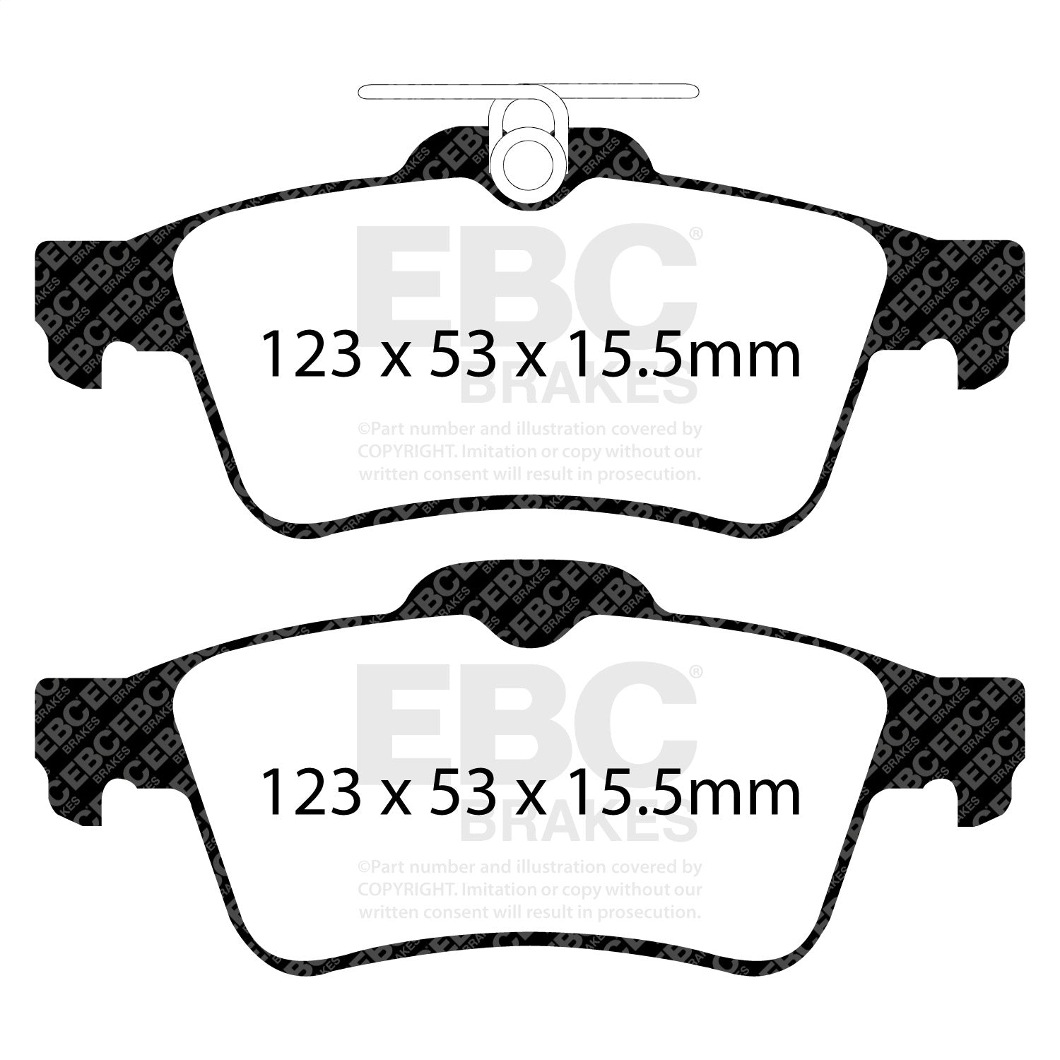 EBC Brakes DP61749 6000 Series Greenstuff Truck/SUV Brakes Disc Pads EBC Brakes DP61749