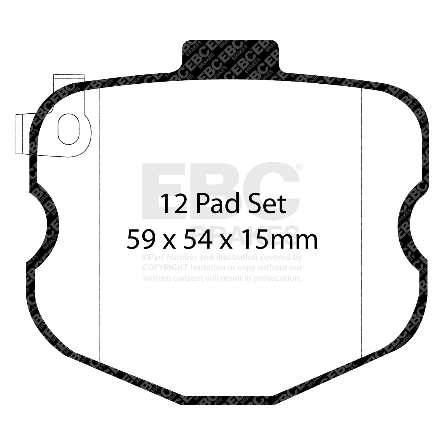 EBC Brakes DP91771/3 Orangestuff 9000 Series Race Brake Pads EBC Brakes DP91771/3