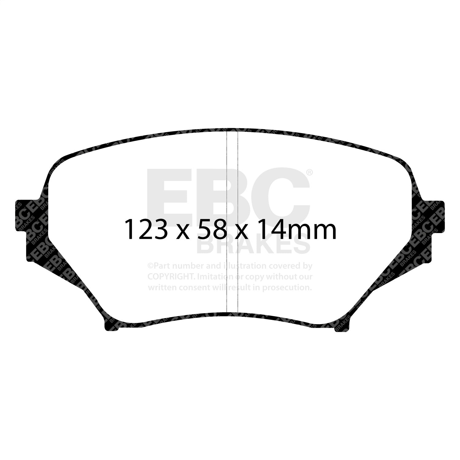EBC Brakes DP41774R Yellowstuff Street And Track Brake Pads EBC Brakes DP41774R