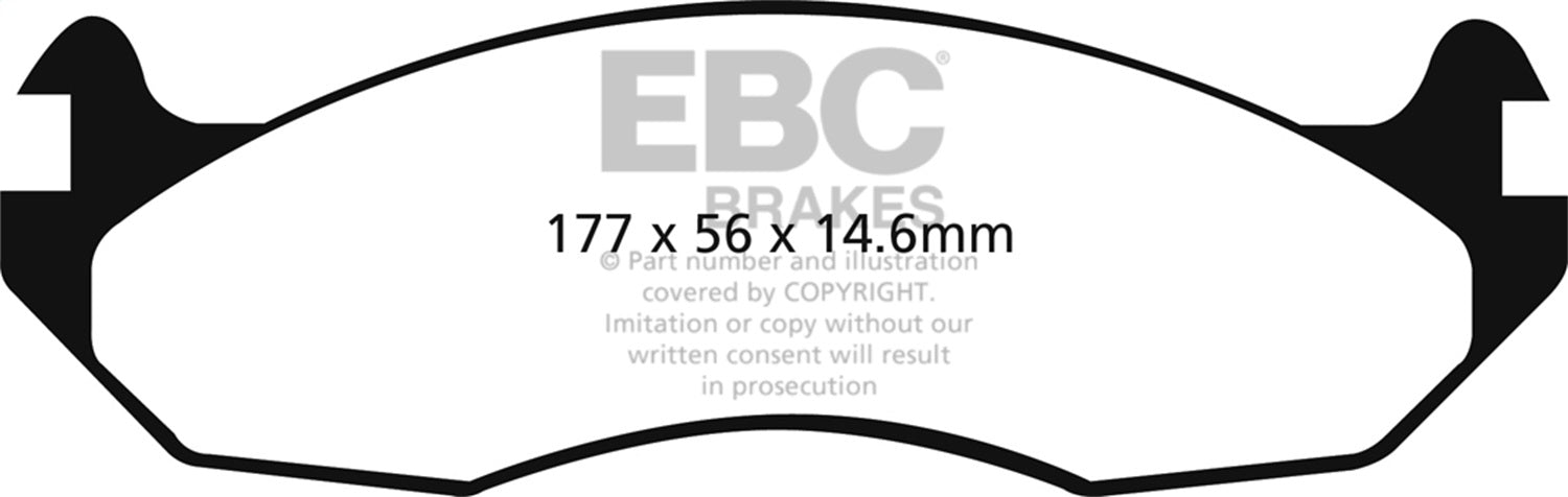 EBC Brakes DP61782 6000 Series Greenstuff Truck/SUV Brakes Disc Pads EBC Brakes DP61782