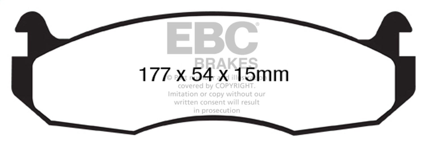 EBC Brakes DP71786 7000 Series Greenstuff Low Dust Truck/SUV Brake Pads EBC Brakes DP71786