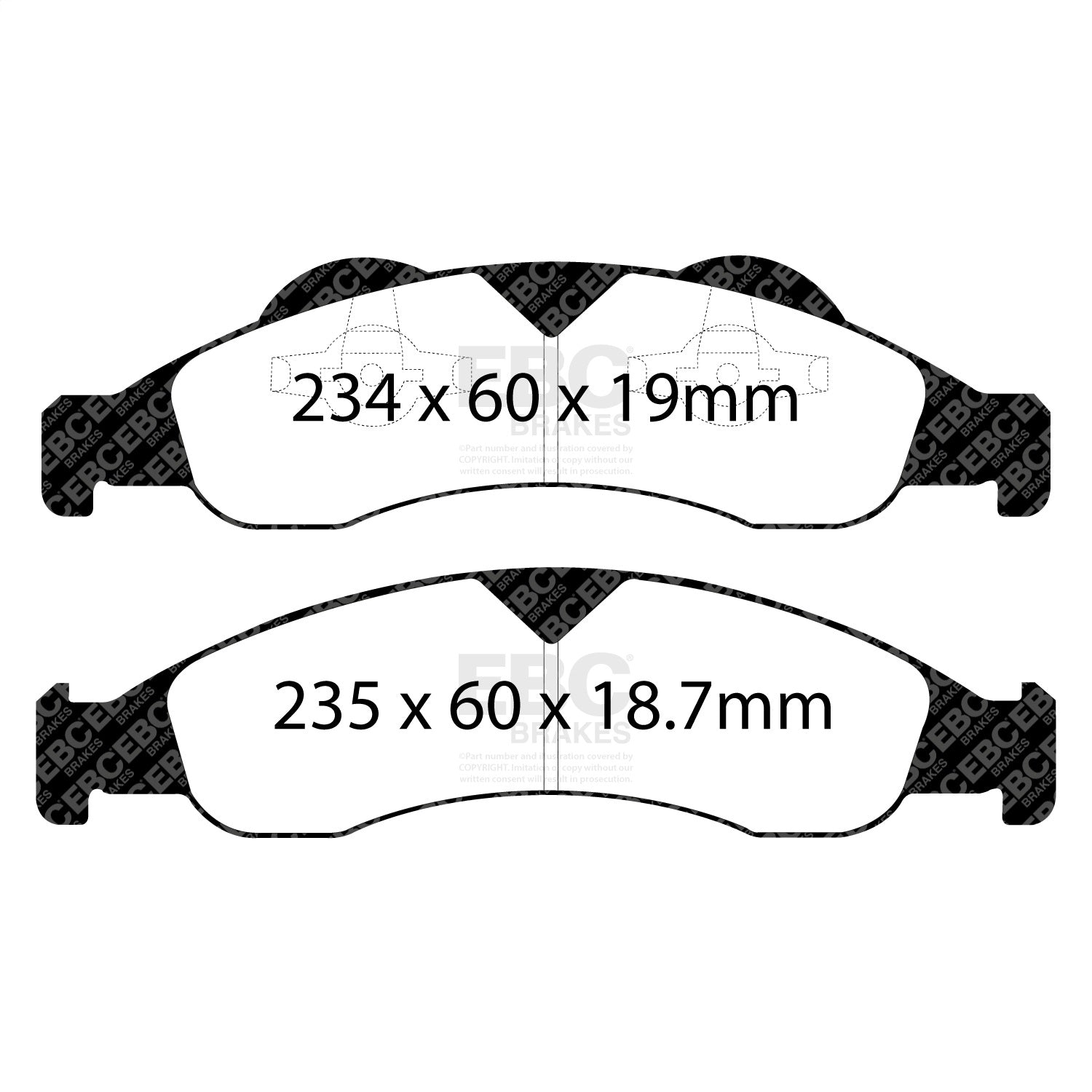 EBC Brakes ED91803 Truck/SUV Extra Duty Brake Pads EBC Brakes ED91803
