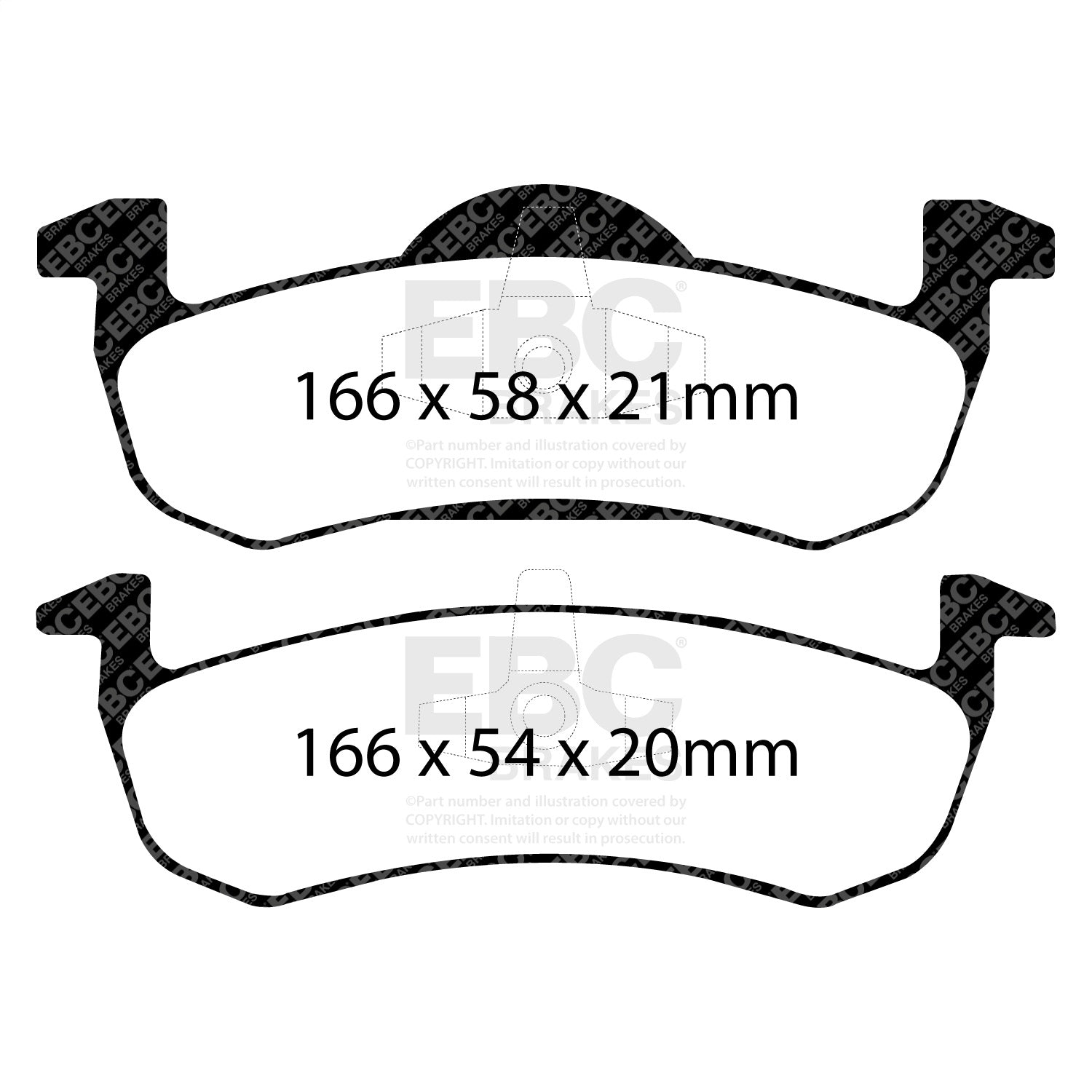 EBC Brakes DP61804 6000 Series Greenstuff Truck/SUV Brakes Disc Pads EBC Brakes DP61804