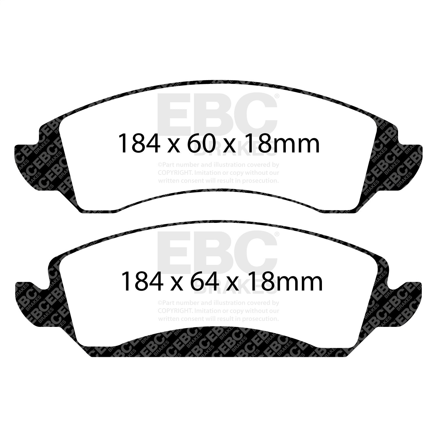 EBC Brakes DP71830 7000 Series Greenstuff Low Dust Truck/SUV Brake Pads EBC Brakes DP71830