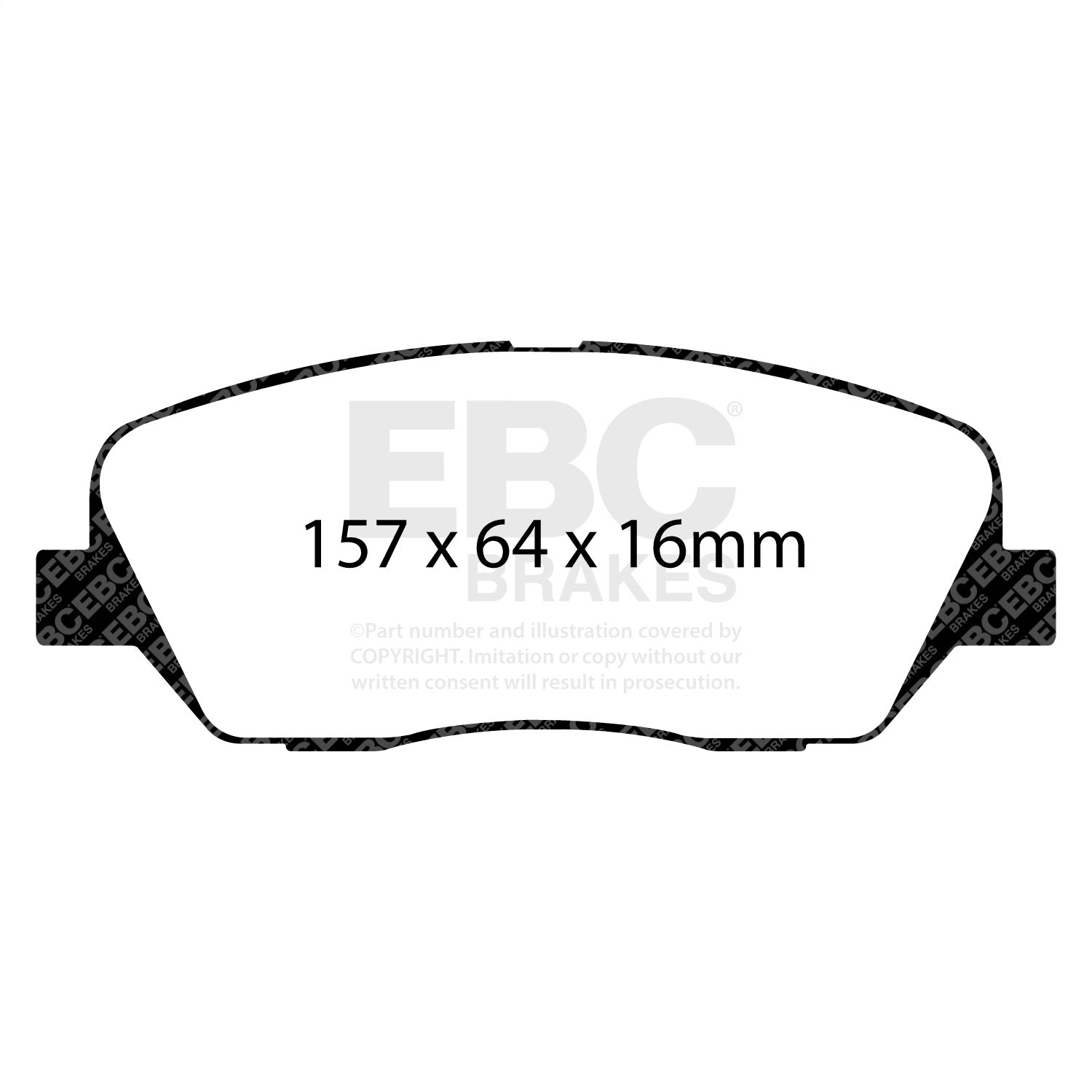 EBC Brakes DP61844 6000 Series Greenstuff Truck/SUV Brakes Disc Pads EBC Brakes DP61844
