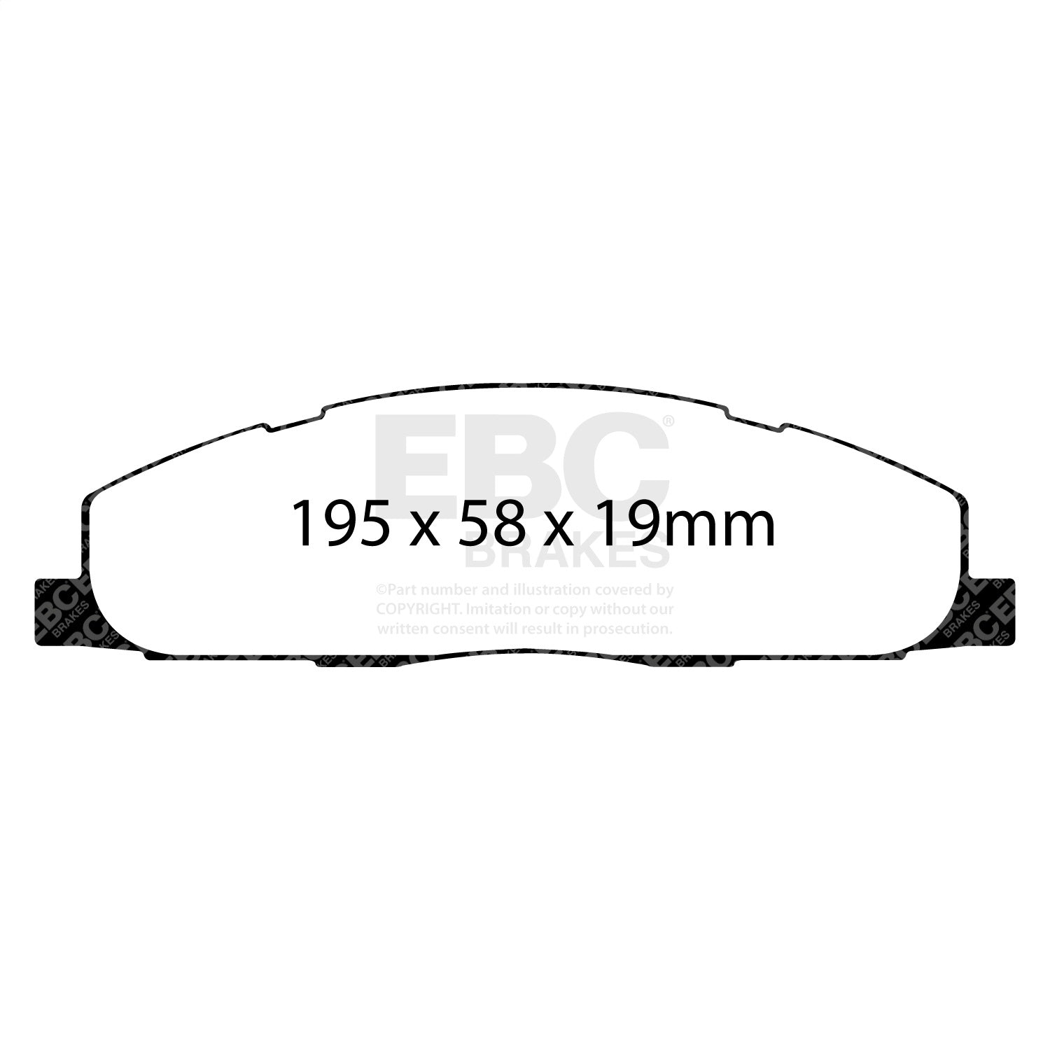 EBC Brakes DP61848 6000 Series Greenstuff Truck/SUV Brakes Disc Pads EBC Brakes DP61848
