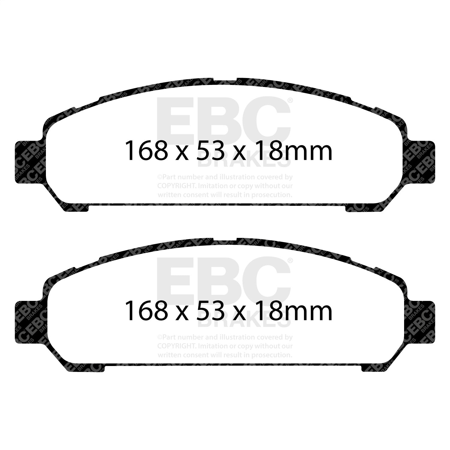 EBC Brakes DP61851 6000 Series Greenstuff Truck/SUV Brakes Disc Pads EBC Brakes DP61851