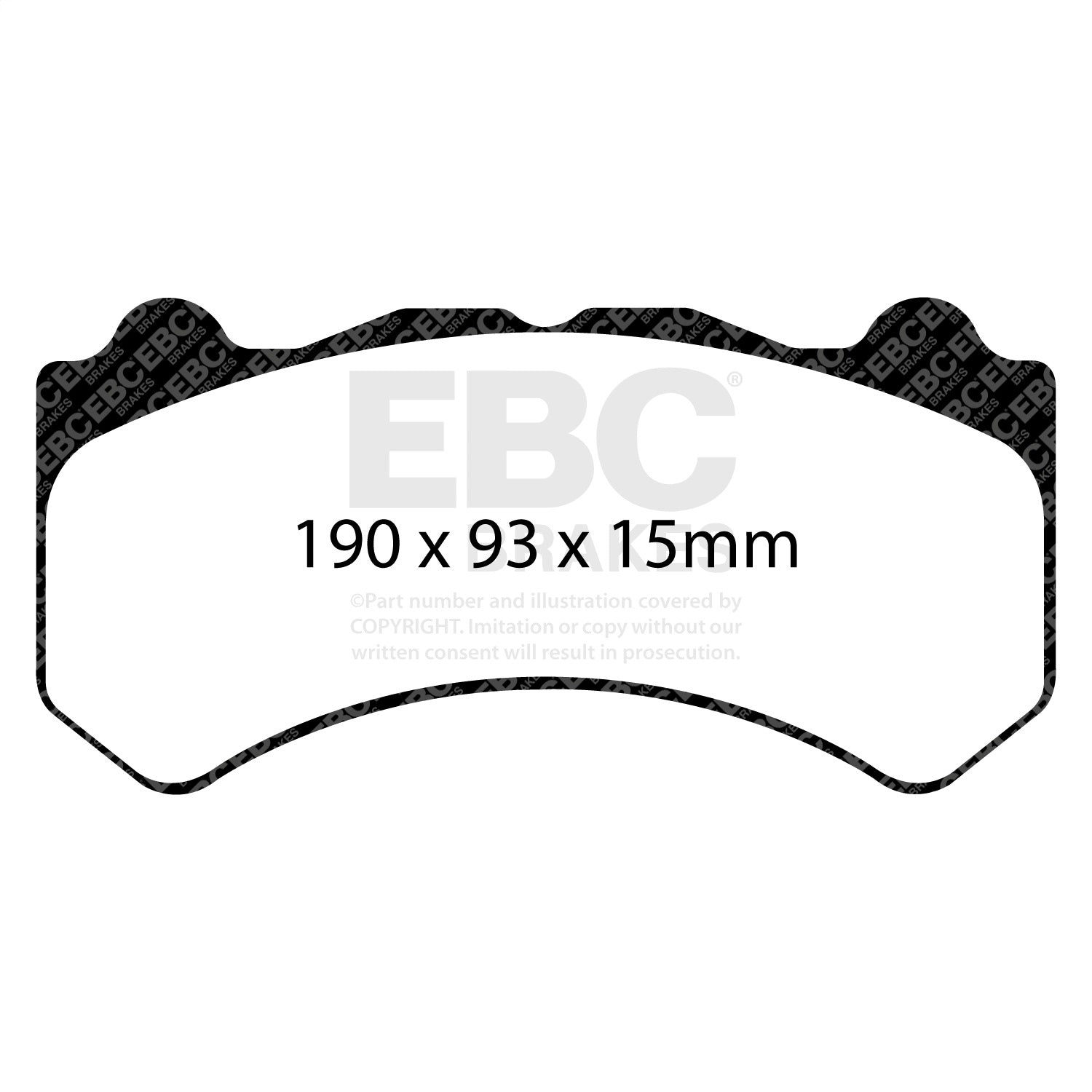 EBC Brakes DP61853 6000 Series Greenstuff Truck/SUV Brakes Disc Pads EBC Brakes DP61853