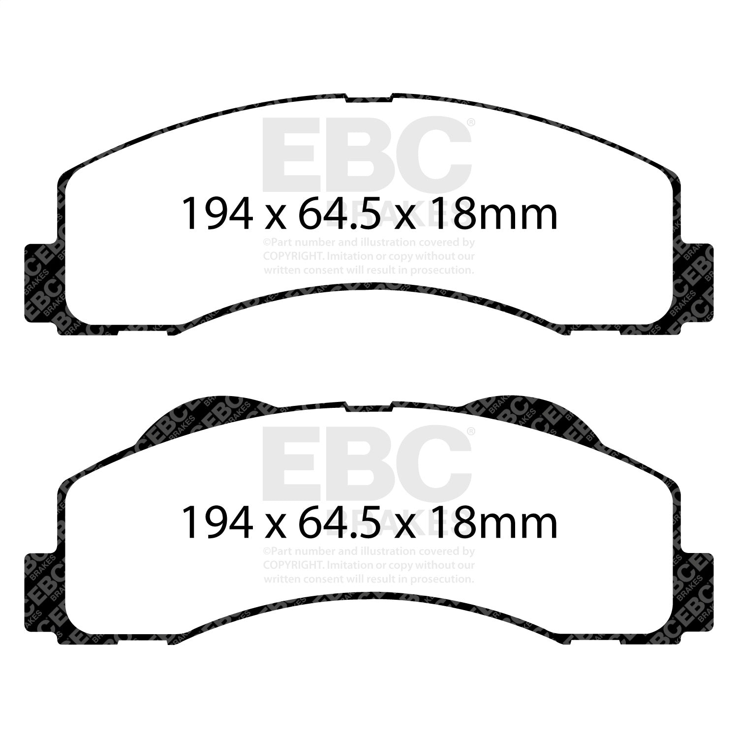 EBC Brakes ED91855 Truck/SUV Extra Duty Brake Pads EBC Brakes ED91855
