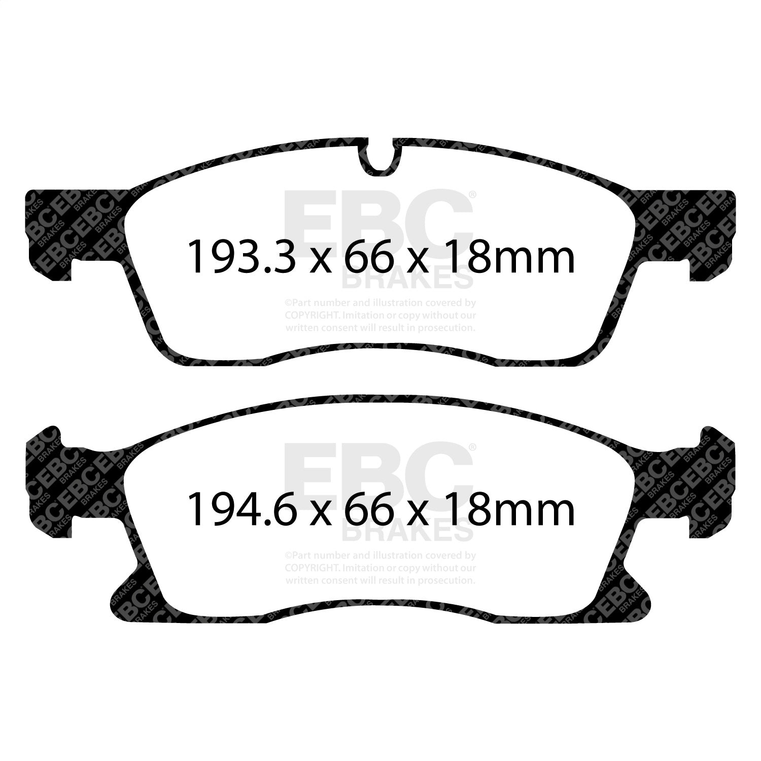 EBC Brakes DP61871 6000 Series Greenstuff Truck/SUV Brakes Disc Pads EBC Brakes DP61871