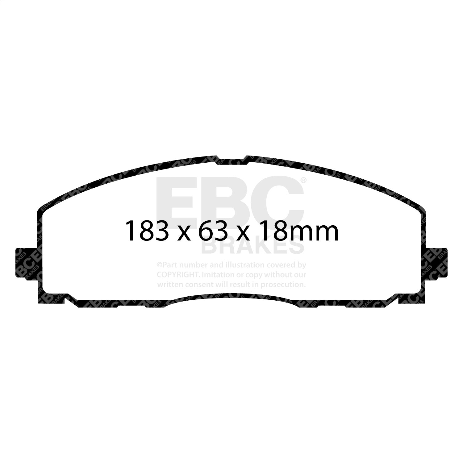 EBC Brakes DP61888 6000 Series Greenstuff Truck/SUV Brakes Disc Pads EBC Brakes DP61888