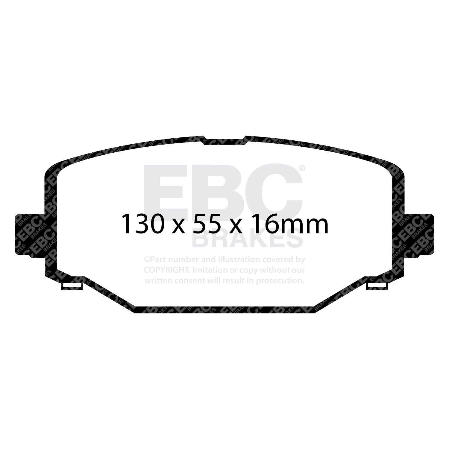 EBC Brakes DP61889 6000 Series Greenstuff Truck/SUV Brakes Disc Pads EBC Brakes DP61889
