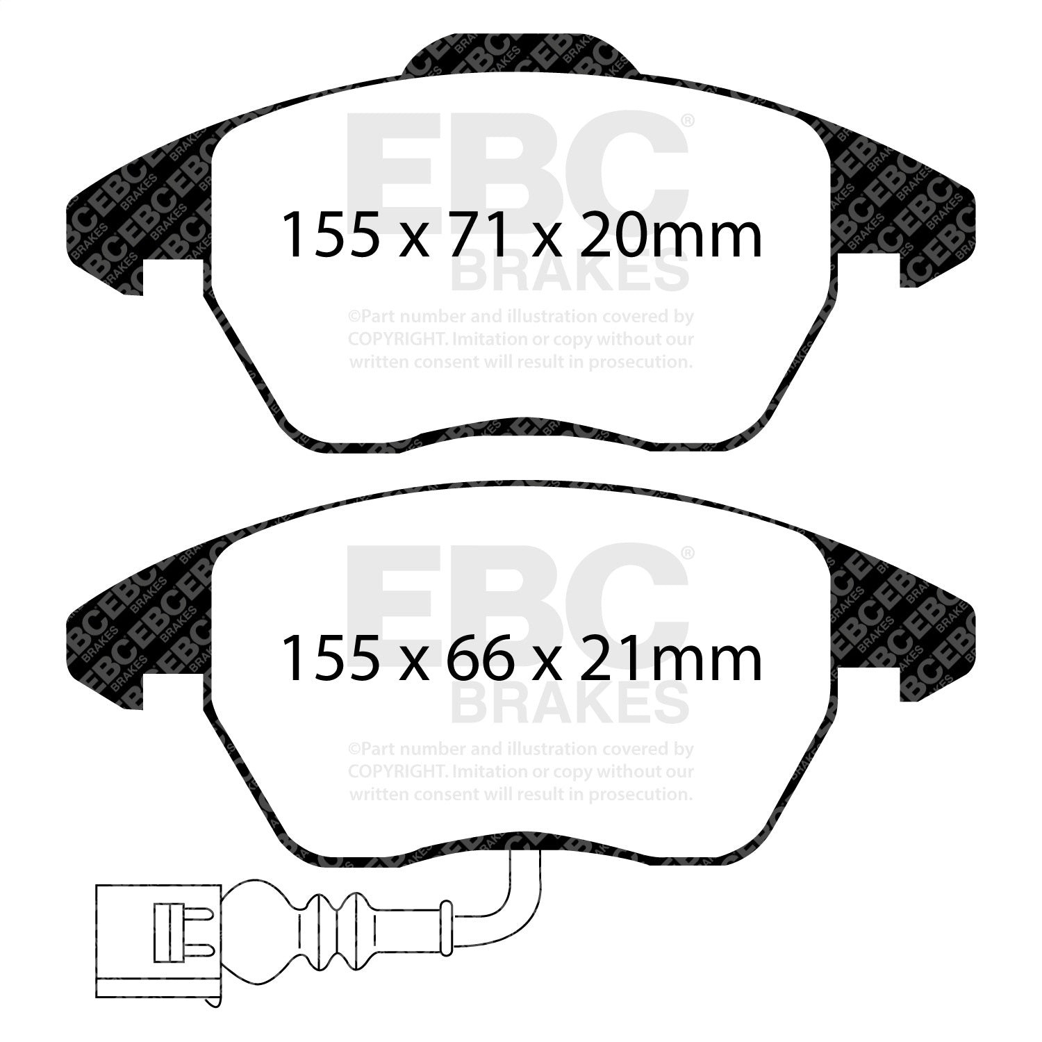 EBC Brakes DP31945C Redstuff Ceramic Low Dust Brake Pads EBC Brakes DP31945C