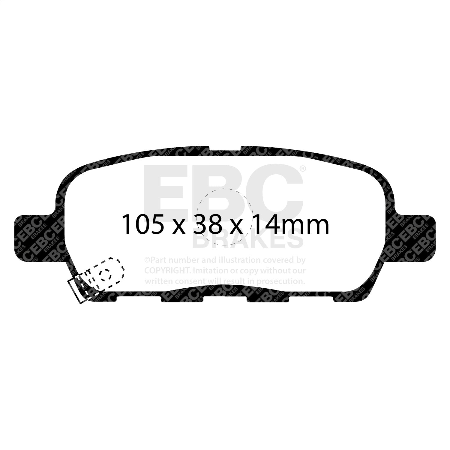 EBC Brakes DP31955C Redstuff Ceramic Low Dust Brake Pads EBC Brakes DP31955C