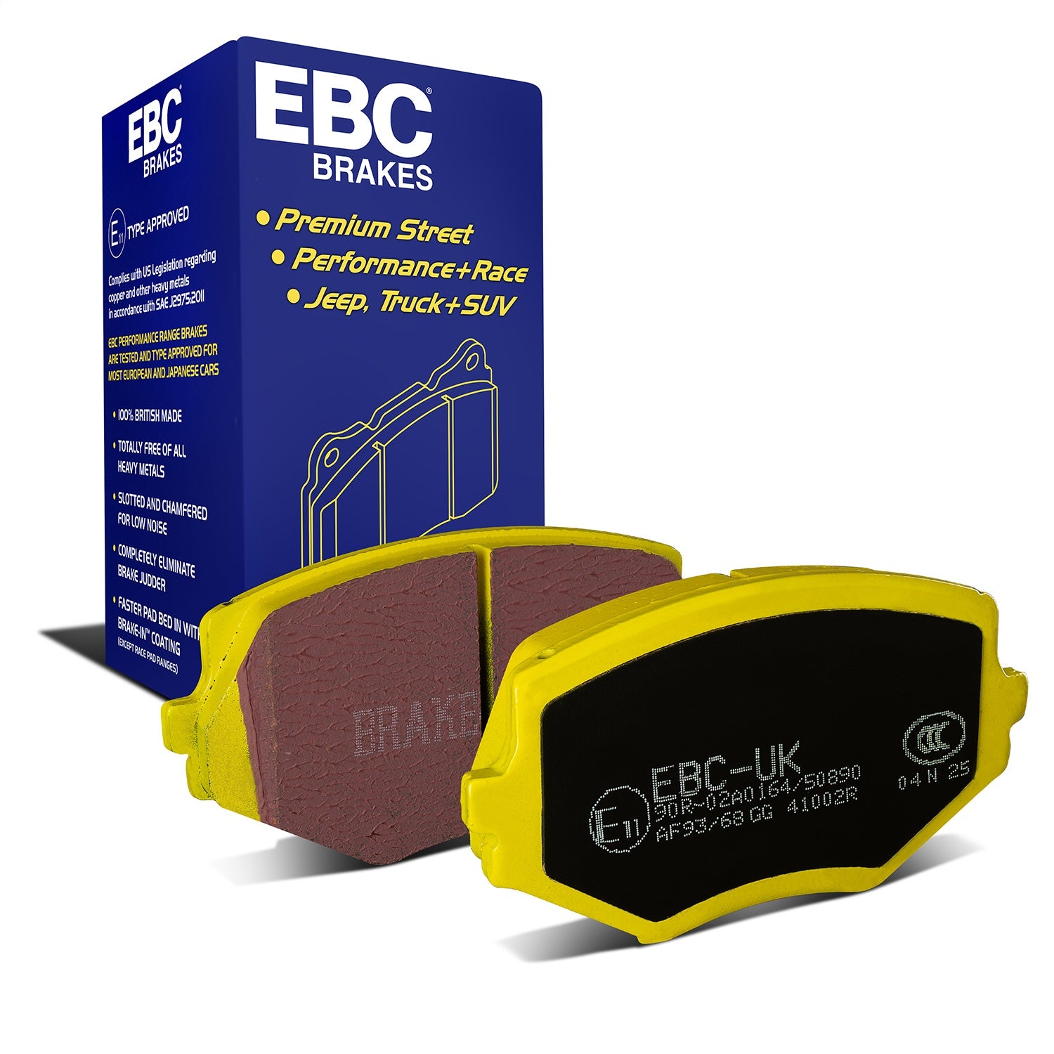 EBC Brakes DP41002R Yellowstuff Street And Track Brake Pads EBC Brakes DP41002R