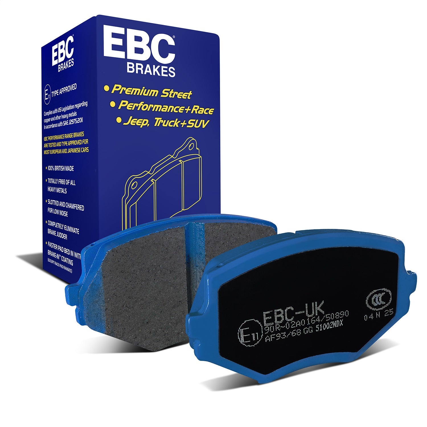 EBC Brakes DP51002NDX Bluestuff NDX Full Race Brake Pads EBC Brakes DP51002NDX