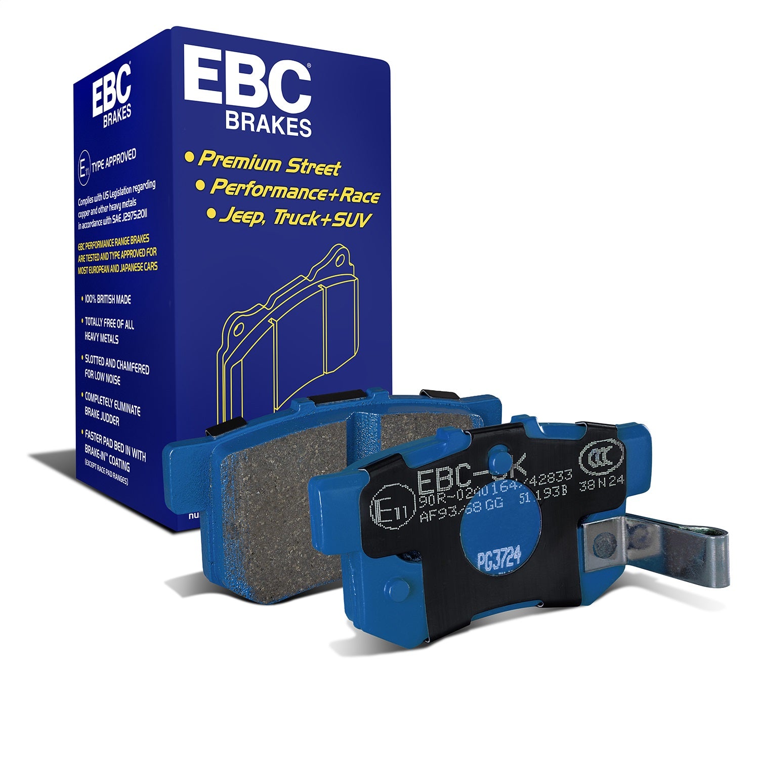 EBC Brakes DP51193B Bluestuff NDX Full Race Brake Pads EBC Brakes DP51193B