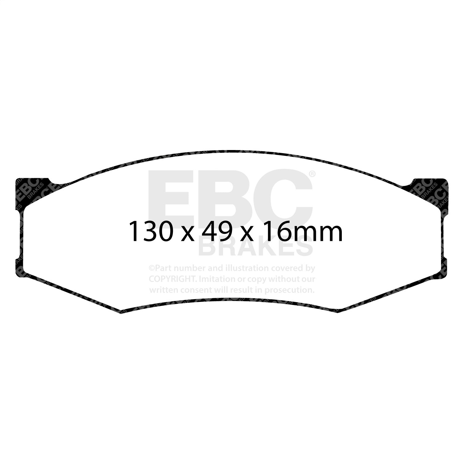 EBC Brakes DP6538 6000 Series Greenstuff Truck/SUV Brakes Disc Pads EBC Brakes DP6538