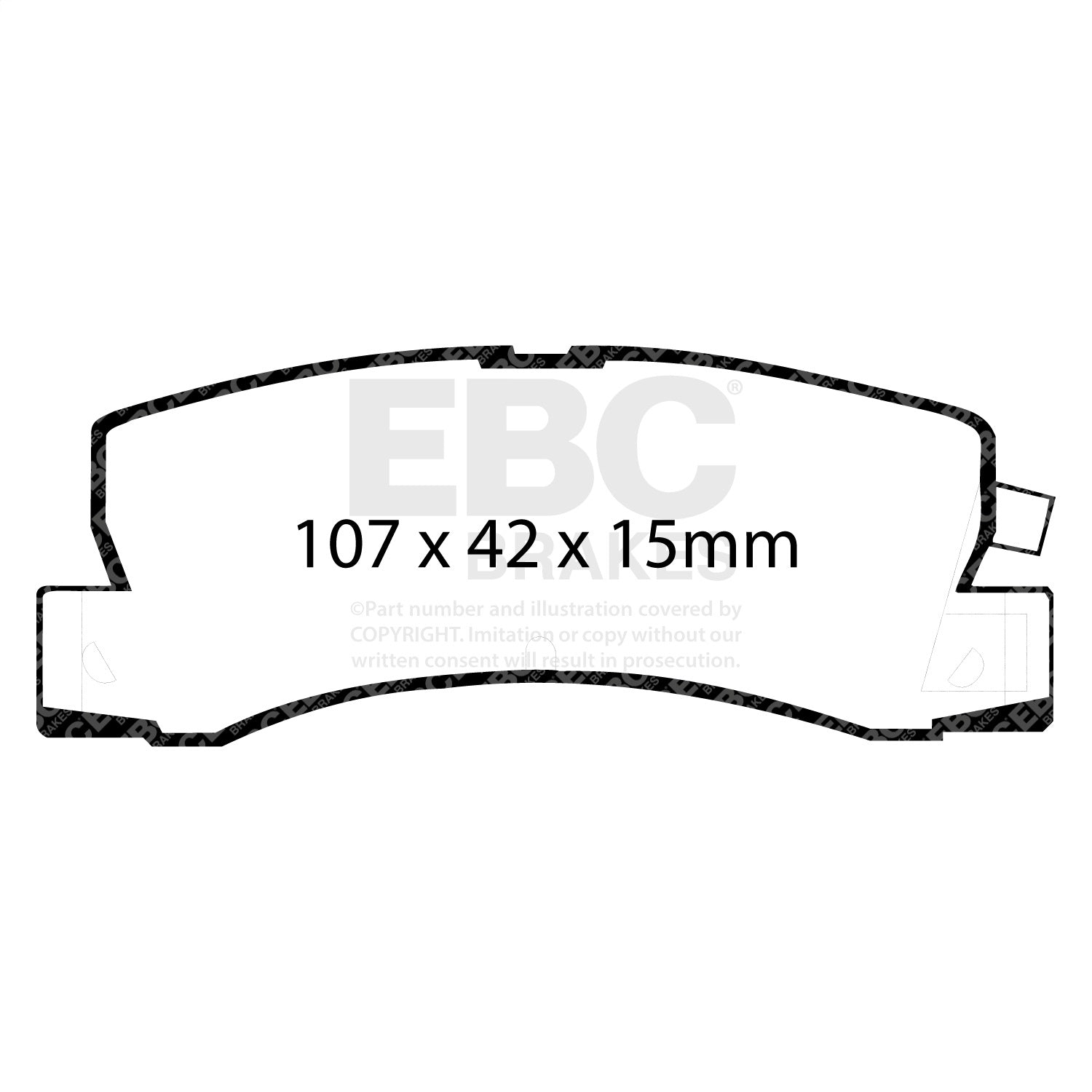 EBC Brakes DP6628 6000 Series Greenstuff Truck/SUV Brakes Disc Pads EBC Brakes DP6628