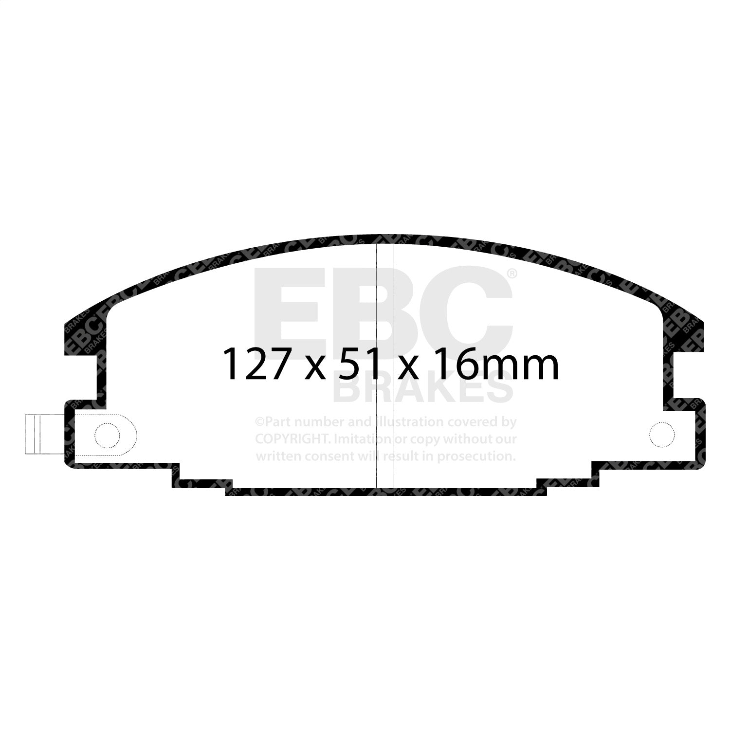 EBC Brakes DP6746 6000 Series Greenstuff Truck/SUV Brakes Disc Pads EBC Brakes DP6746