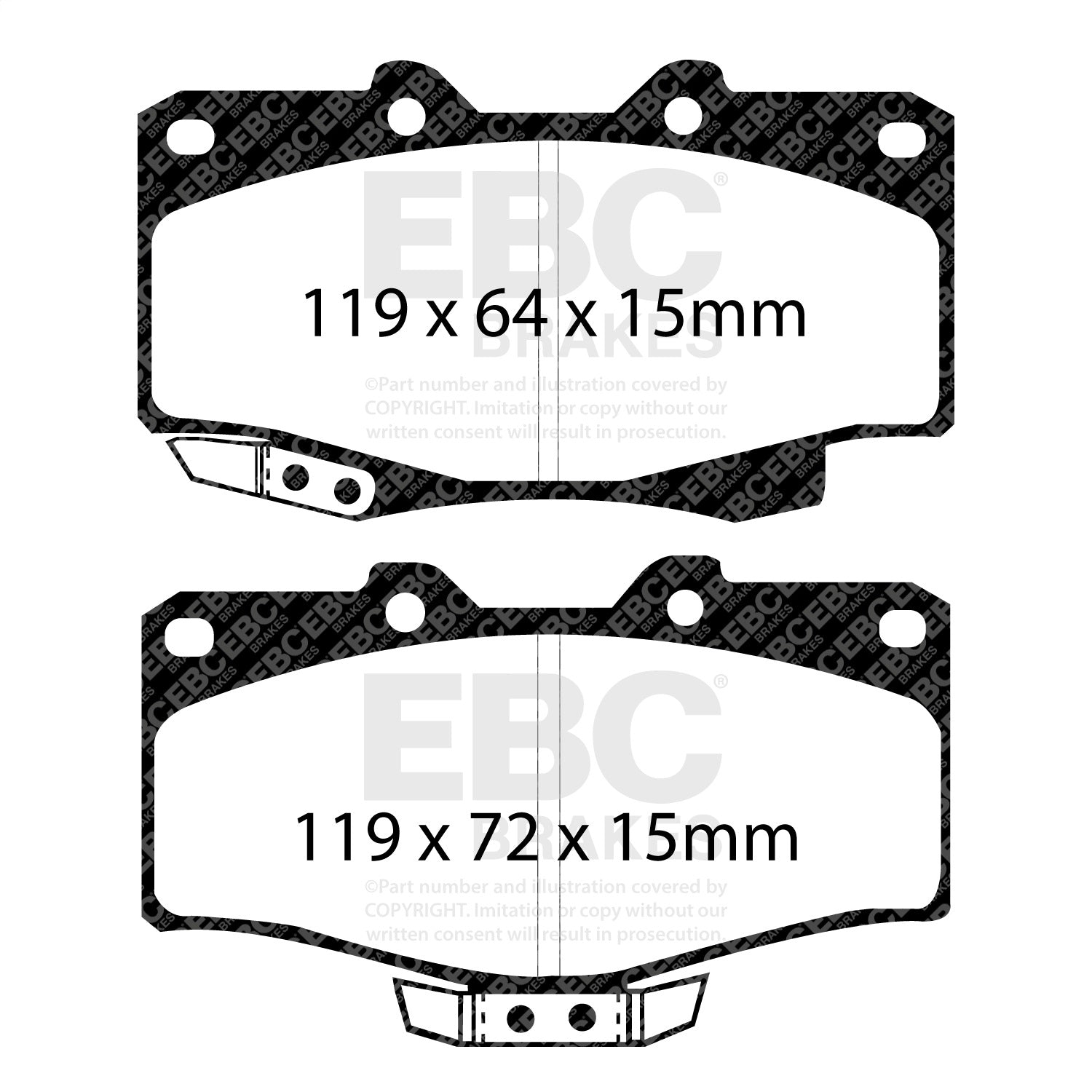 EBC Brakes DP6807 6000 Series Greenstuff Truck/SUV Brakes Disc Pads EBC Brakes DP6807