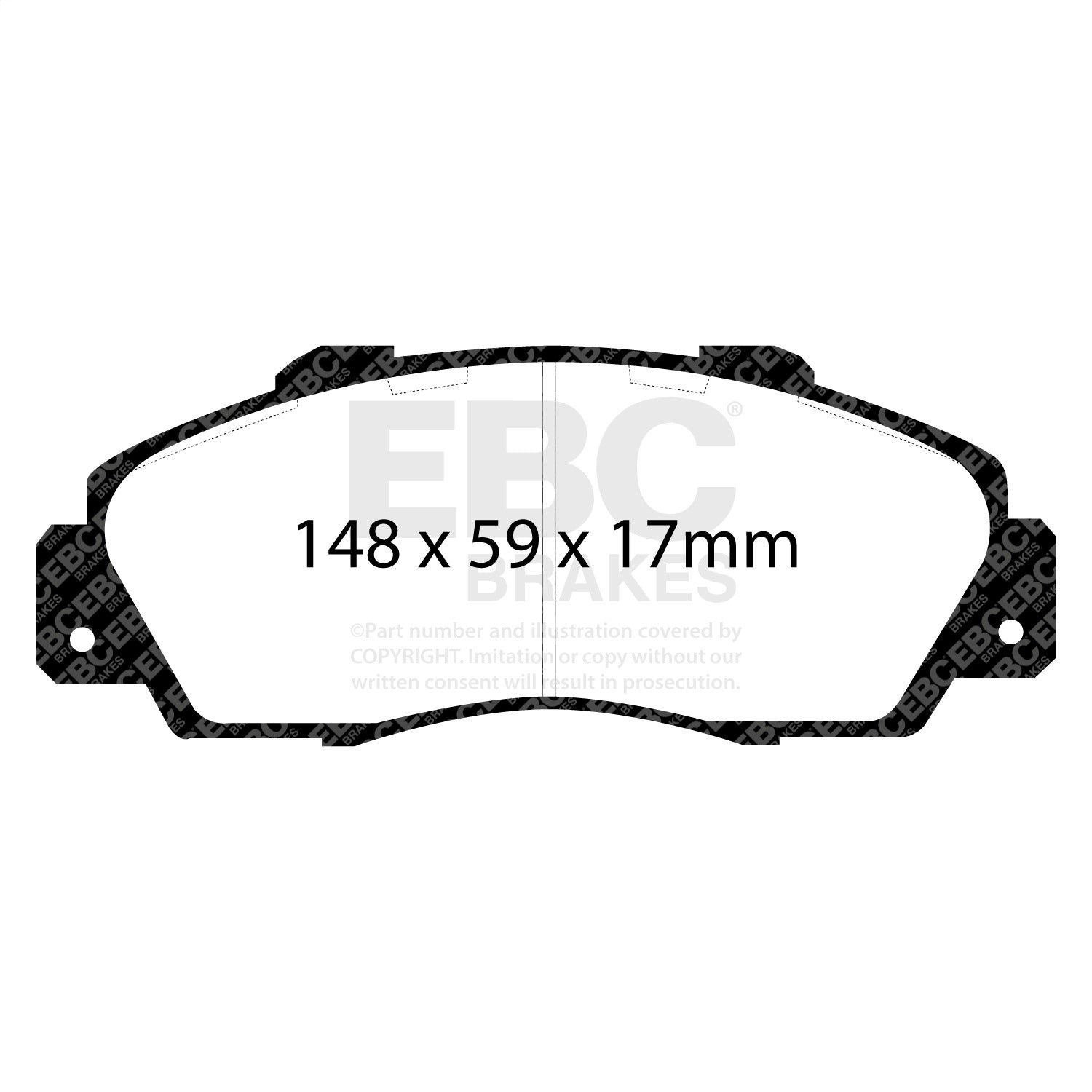 EBC Brakes DP4872R Yellowstuff Street And Track Brake Pads EBC Brakes DP4872R