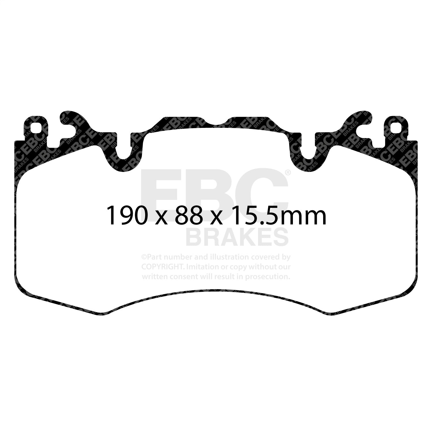 EBC Brakes DP62064 6000 Series Greenstuff Truck/SUV Brakes Disc Pads EBC Brakes DP62064