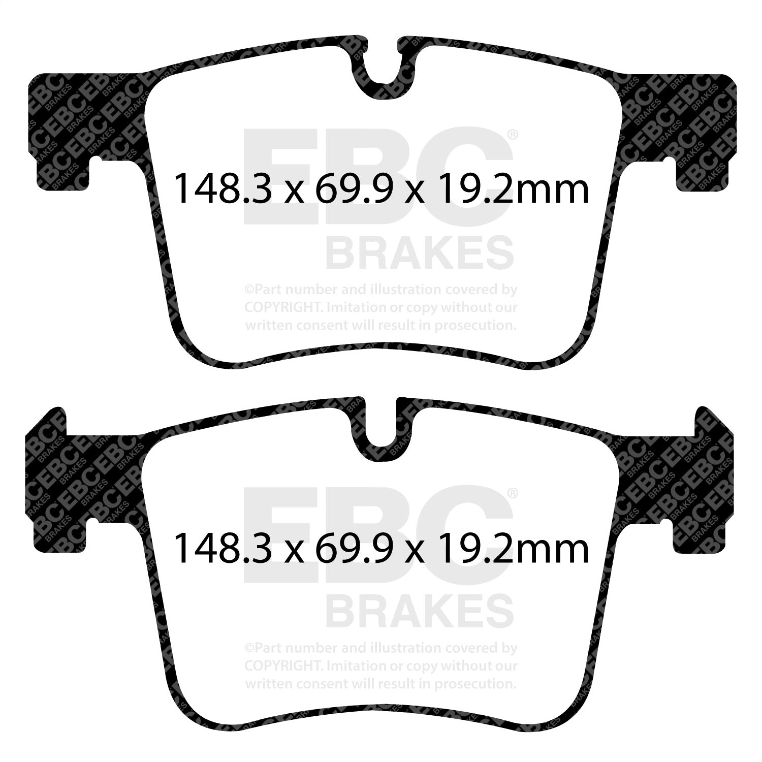 EBC Brakes DP62105 6000 Series Greenstuff Truck/SUV Brakes Disc Pads EBC Brakes DP62105