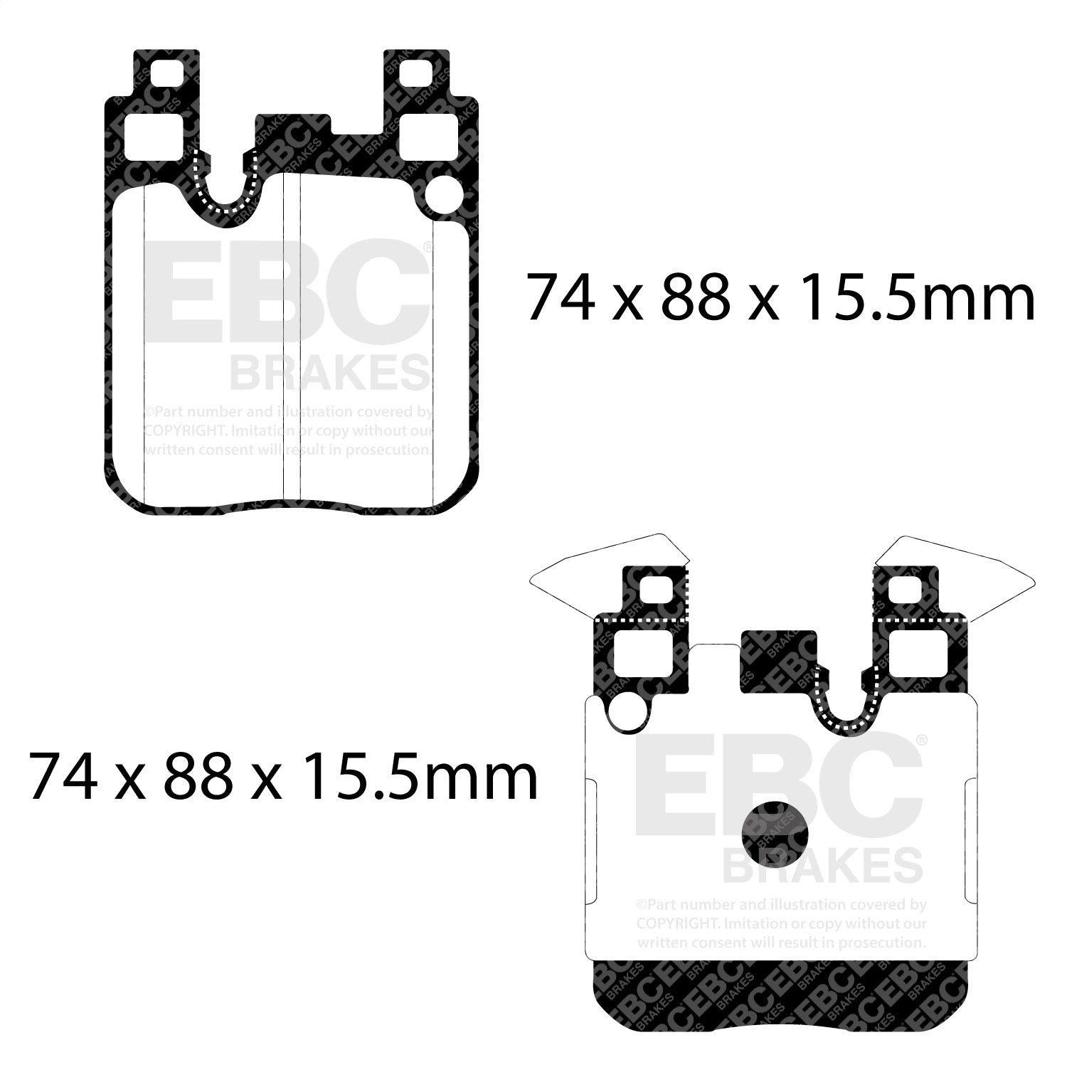 EBC Brakes Racing DP82133RP1 EBC RP-1 Race Brake Pads EBC Brakes Racing DP82133RP1