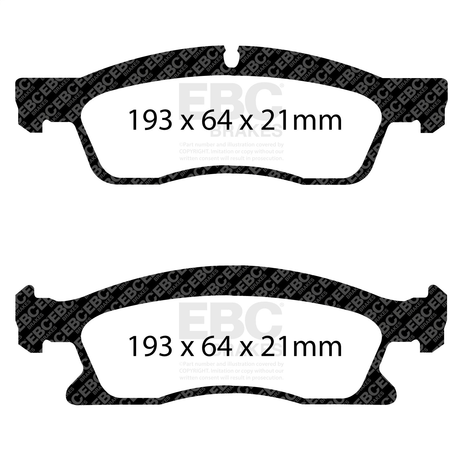EBC Brakes DP72136 7000 Series Greenstuff Low Dust Truck/SUV Brake Pads; FMSI Pad No. D1629; EBC Brakes DP72136
