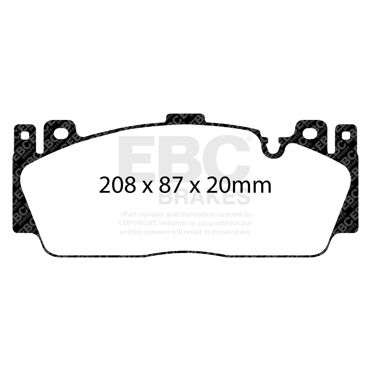 EBC Brakes DP92148 Orangestuff 9000 Series Race Brake Pads; FMSI Pad No. D1648; EBC Brakes DP92148