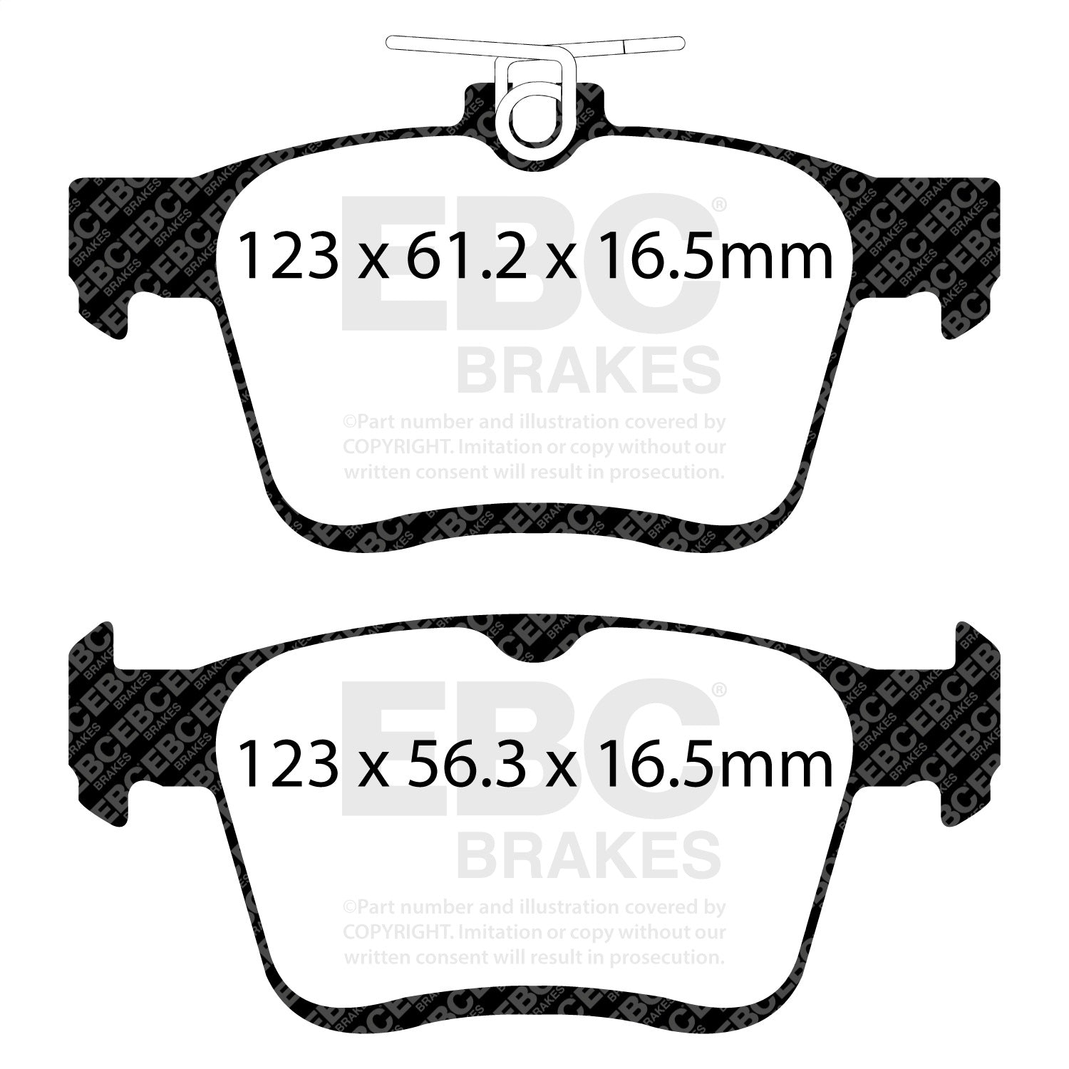 EBC Brakes DP62153 6000 Series Greenstuff Truck/SUV Brakes Disc Pads EBC Brakes DP62153