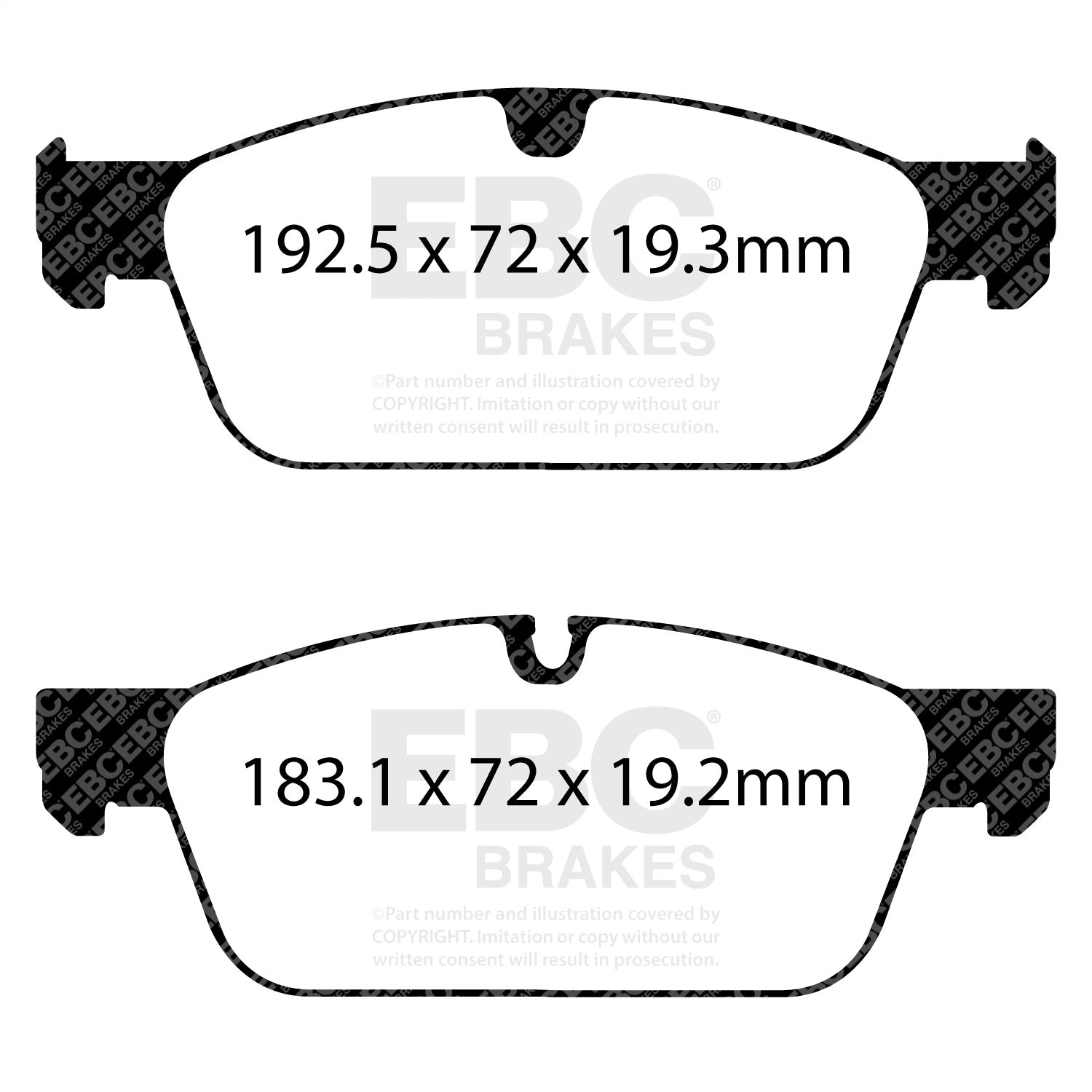 EBC Brakes DP62156 6000 Series Greenstuff Truck/SUV Brakes Disc Pads EBC Brakes DP62156