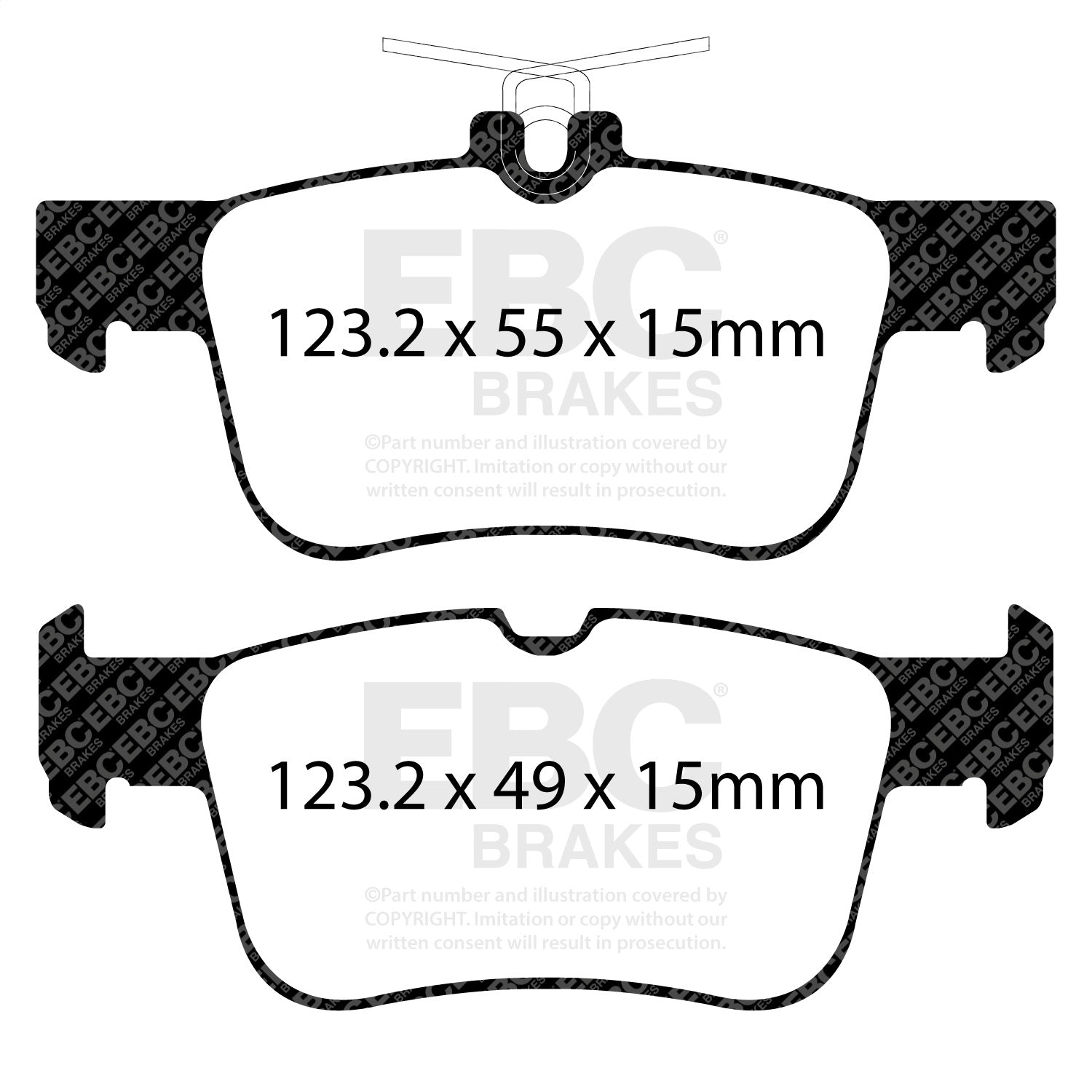 EBC Brakes DP62160 6000 Series Greenstuff Truck/SUV Brakes Disc Pads EBC Brakes DP62160