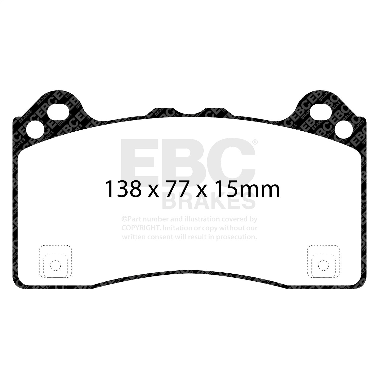 EBC Brakes Racing DP82274RP1 EBC RP-1 Race Brake Pads EBC Brakes Racing DP82274RP1
