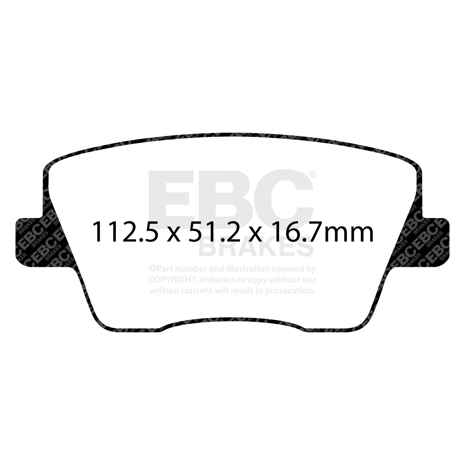 EBC Brakes Racing DP82344RP1 EBC RP-1 Race Brake Pads; Rear; 300 mm. Dia.; 12/10 Thickness; EBC Brakes Racing DP82344RP1