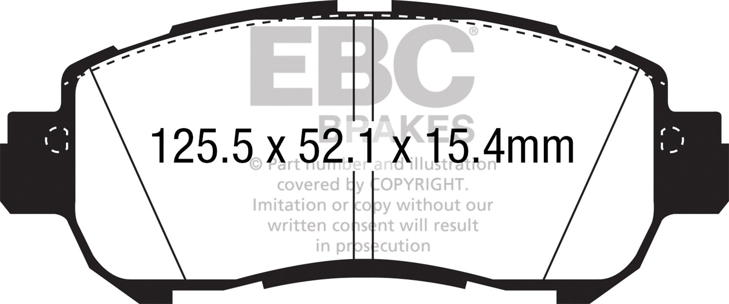 EBC Brakes DP72346 7000 Series Greenstuff Low Dust Truck/SUV Brake Pads EBC Brakes DP72346