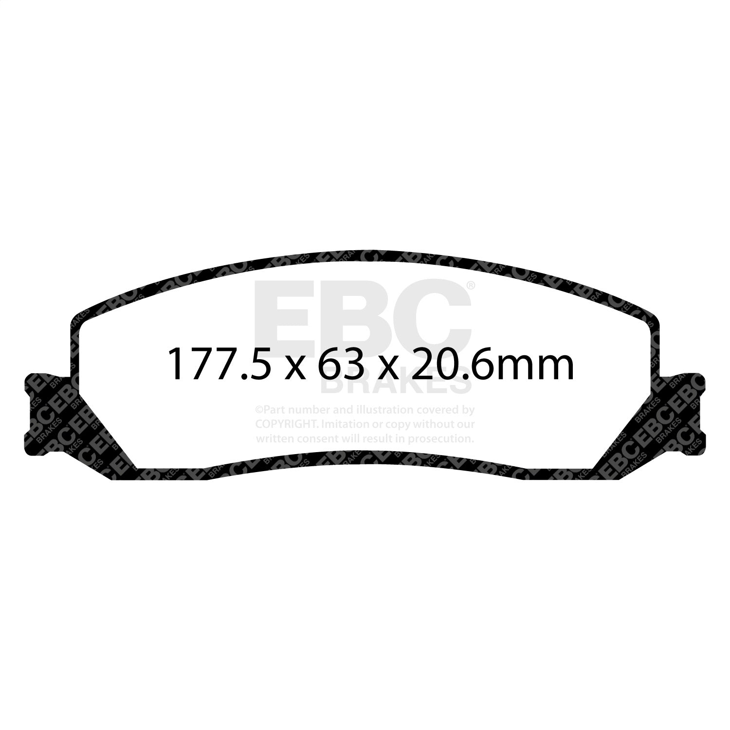 EBC Brakes DP73001 7000 Series Greenstuff Low Dust Truck/SUV Brake Pads EBC Brakes DP73001