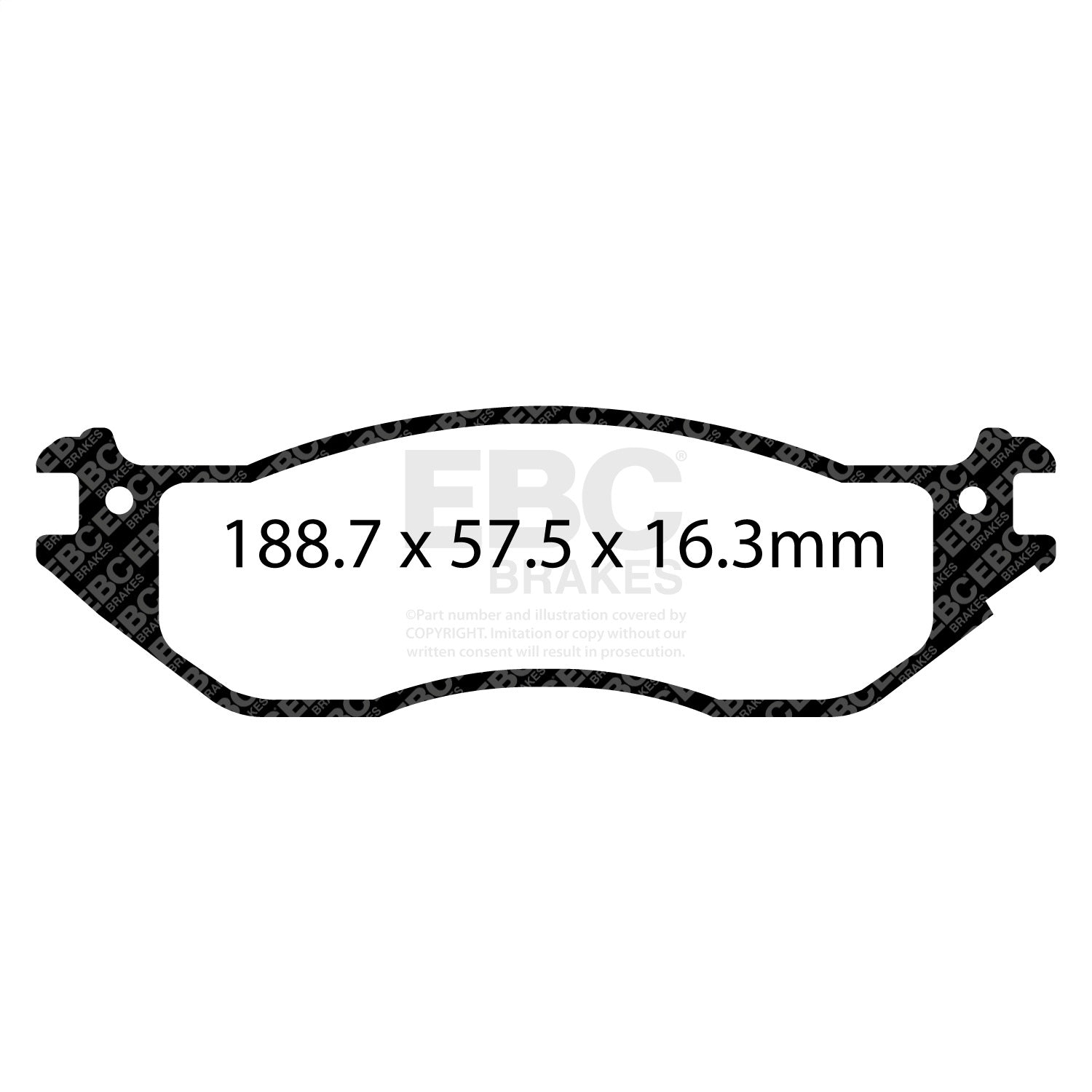 EBC Brakes DP73002 7000 Series Greenstuff Low Dust Truck/SUV Brake Pads; FMSI Pad No. D1045; EBC Brakes DP73002