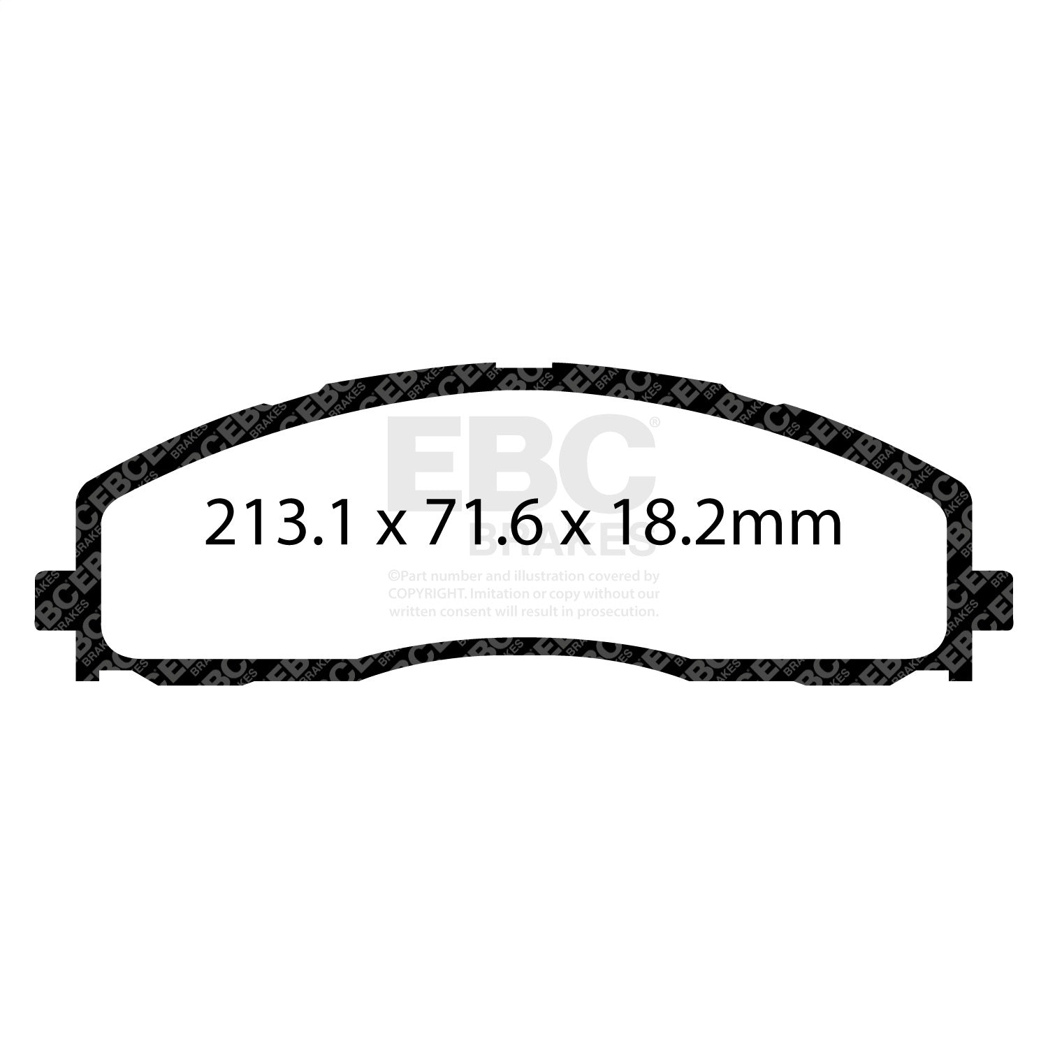 EBC Brakes DP73015 7000 Series Greenstuff Low Dust Truck/SUV Brake Pads EBC Brakes DP73015
