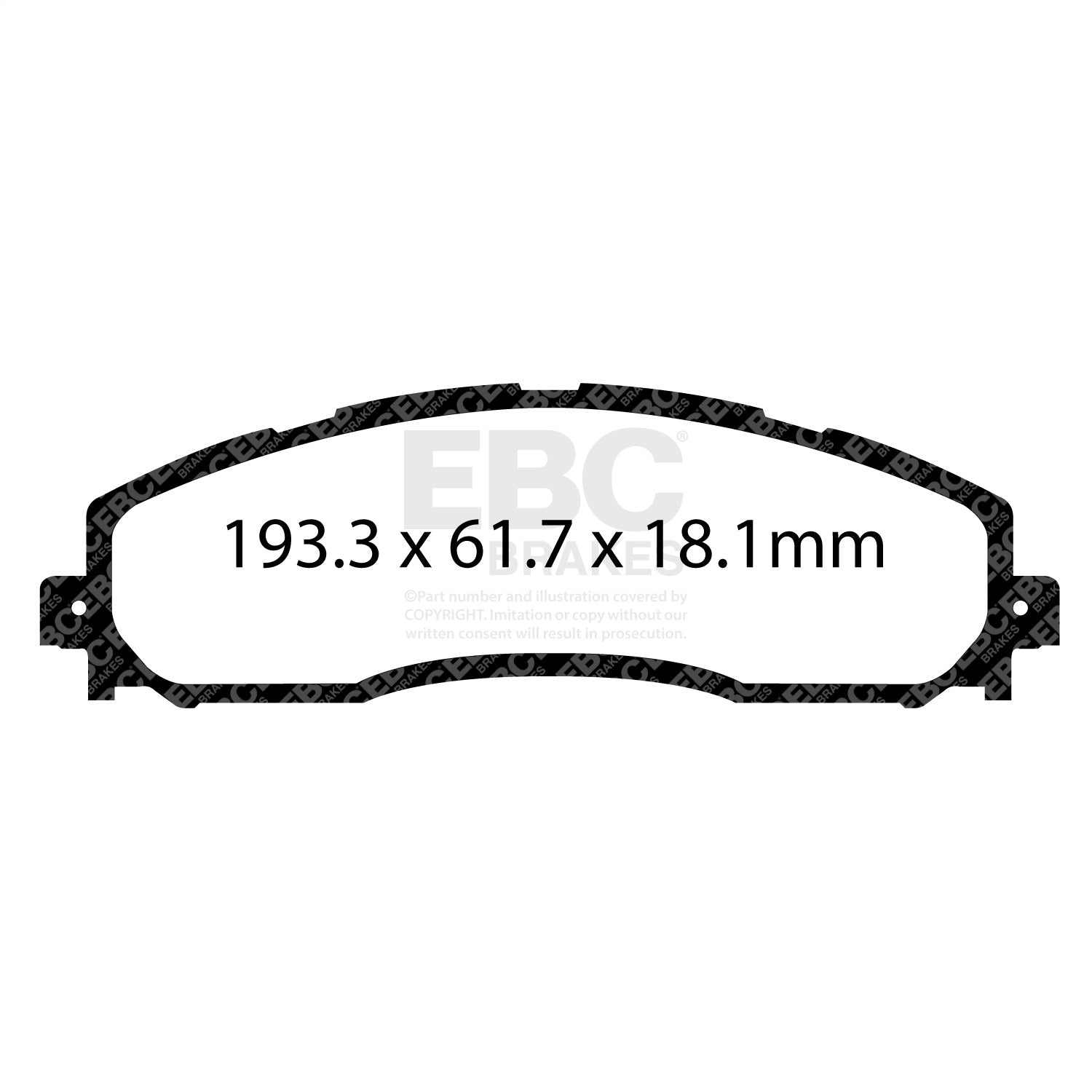 EBC Brakes ED93016 Truck/SUV Extra Duty Brake Pads EBC Brakes ED93016